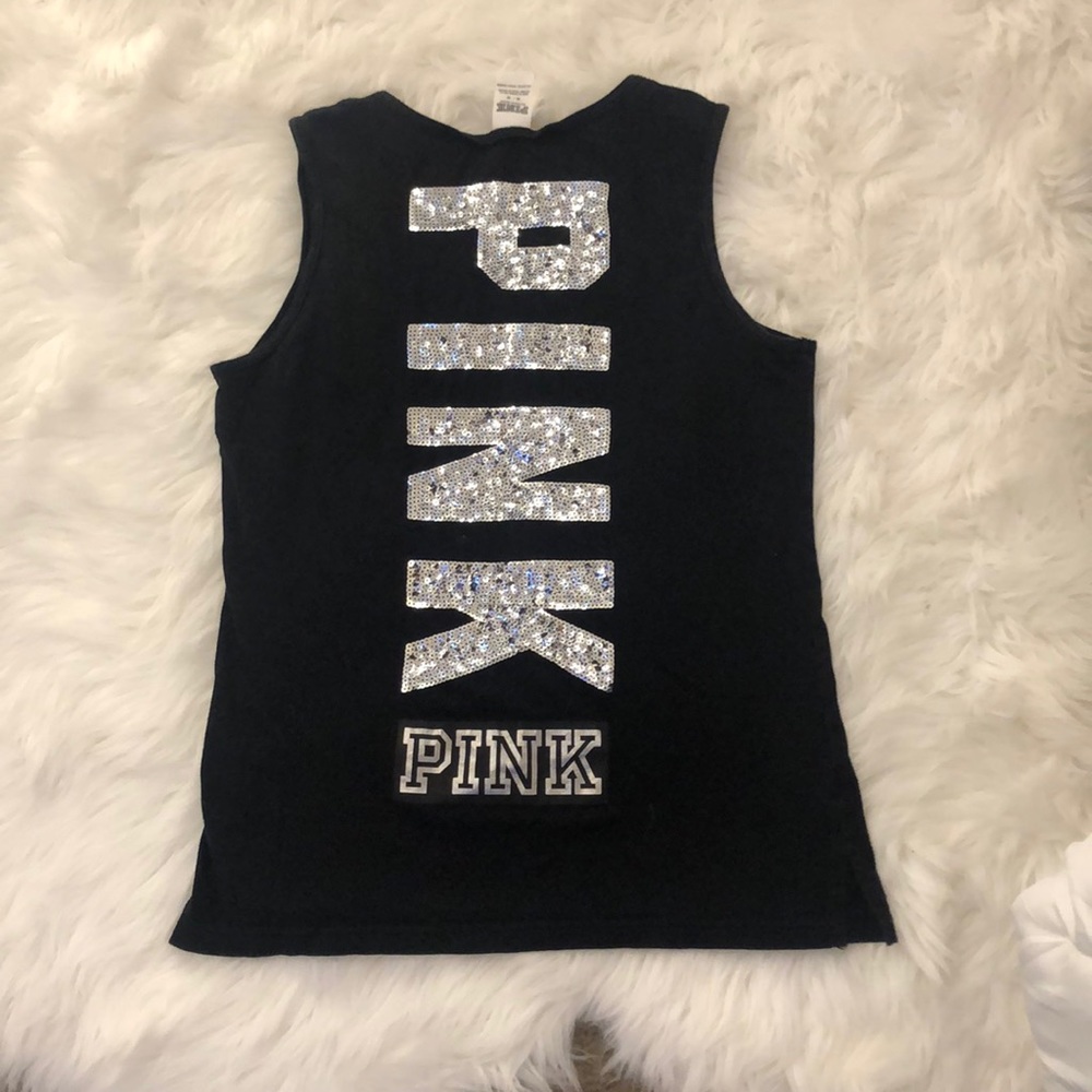 Pink black top with Sequins